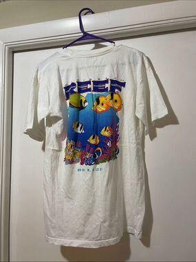 Belize Caribbean reef T-shirt, size large